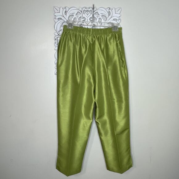 AMY JESS Women's Small 3-Piece JACKET TOP PANT Set Chartreuse GREEN Made in USA - Picture 8 of 16
